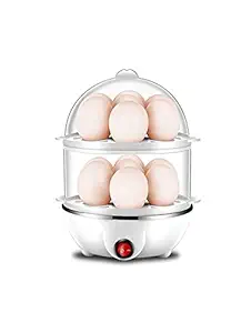 Trismall Layer Plastic Egg Boiler Cooker and Steamer, Assorted for Kids and Infants