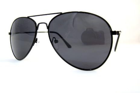 Full Black Framed Aviator Sunglasses With Dark Tint Lens Unisex BNWT