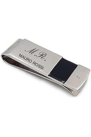 3 Fermasoldi Uomo In Acciaio Inox - Portabanconote Portatili Con Design A Dollaro, Argento