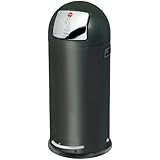 Hailo 0850-569 Kickmaxx 50 - Cubo de La Basura de Grand Volumen( 50 Litros ), Negro