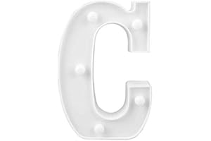 KOPPER-24 LED Deko Buchstaben - 22 cm A-Z - mit warmen Licht - Lampe beleuchtet Hinstellen Hochzeit Schriftzug Wort Love Home Batterie Lechtdeko Alphabet Ja Liebe Romantisch Wohnzimmer Bar Leuchtbuchstaben (C)