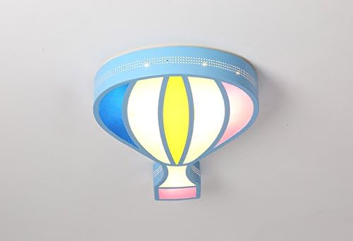 ZHDC® Ceiling lamps, Modern simplicity Children's room Ceiling lights Boys and girls bedroom Creative color hot air balloon Child room led lamps With remote control (dimmable) Easy to clean ceiling lamp ( Color : Blue )
