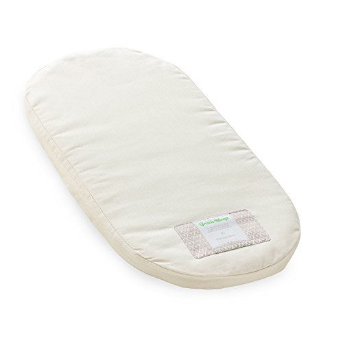 The Little Green Sheep Natural Clair De Lune Moses Basket Mattress (74 cm x 28 cm)