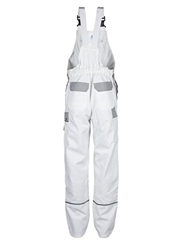 TMG® – Herren Latzhose für Maler/Lackierer – strapazierfähig – Weiß - 2