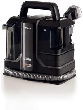 Ariete 2482 Spot Cleaner Heat Pro 750W, Pulitore per tappeti e tappezzerie,Lavatappeti, 750W, 2 serbatoi, Nero