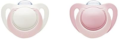 Nuk - ALLO3 - Genius Sucettes pour Fille, Taille 1, 0-6 Mois, Set de 2