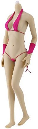 Phicen Level 12 inch Super-Flexible No Head Emulational Complexion Large and Medium Bust Female Seamless 1/6 Scale Action Figure Body Doll with Stainless Steel Skeleton (Yellow Complexion, Medium)