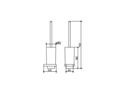 Keuco 11164019000 Bürstengarnitur Edition 11 11164, mit Echtkristalleinsatz, verchromt - 2