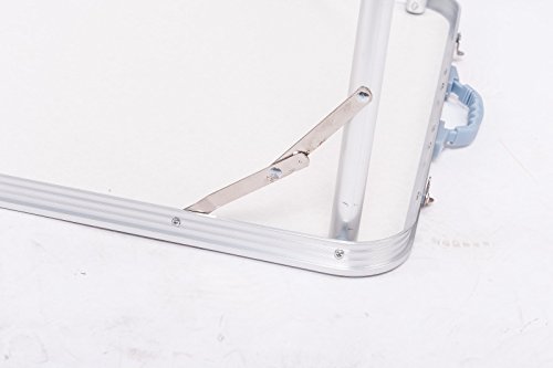 Ectxo Aluminium Campingtisch Rolltisch klappbar Partytisch Buffettisch Klapptisch 120x60x70cm - 8