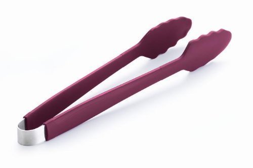 LotusGrill Grillzange Pflaumenlila! Speziell entwickelt für den raucharmen Holzkohlegrill/Tischgrill