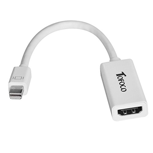 tofoco Mini DP auf HDMI, Mini DisplayPort (Thunderbolt Port Kompatibel) auf HDMI Kabel für MacBook/Pro/Air/iMac/Microsoft Surface Pro/Dell/Lenovo – Weiß - 4
