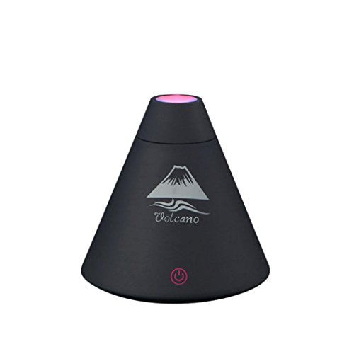 Preisvergleich Produktbild Malloom® Volcano Luftbefeuchter USB Luft Diffusor Luftreiniger Zerstäuber LED Nachtlicht (schwarz)