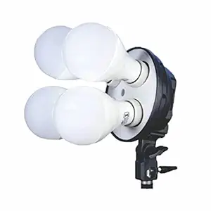 HIFFIN Brand 4 in 1 E27 Photo Studio with 20W Bulb Holder Base Socket Lamp Bulb Holder Adapter for Photo Video Studio Soft Box Video Light - Black