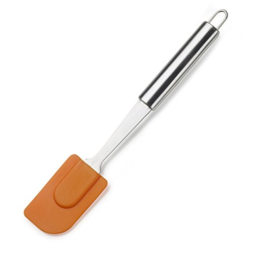 Teigschaber Silikon Edelstahl, ca. 28 cm, spülmaschinenfest, orange