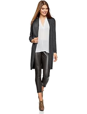 oodji Collection Damen Verschlussloser Long Cardigan