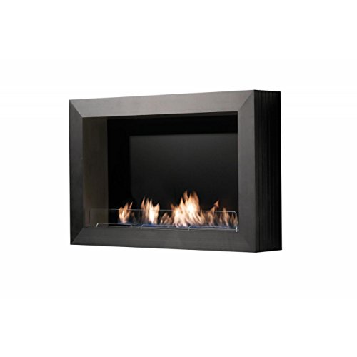 Rubyfires Ethanolkamin Wandkamin Kamin Atri Bioethanol Aluminium schwarz silber schwarz - 2