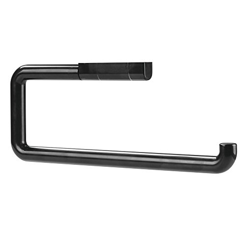 mDesign Küchenrollenhalter Wand – Halter für Papierrollen in Küche oder Bad – an der Wand zu befestigen – Farbe: Schwarz – Material: Plastik - 4