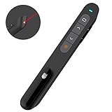 puntero mac Mando Inalámbrico: El puntero rojo se pone toda la habitación enfocada en sus puntos más importantes. Combina las funciones de un puntero láser, página arriba, página abajo, reproducir diapositivas, pantalla en negro para la presentación de PowerPoint.