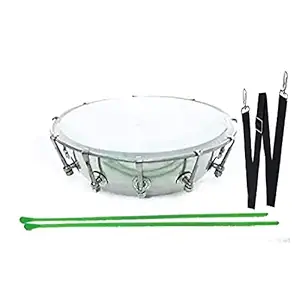 12 inch Steel Dhol Tasha Drum with Belt and Stick