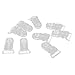 Resin Pacifier Holder Badge Dummy Clips Crafting Supplies 39 x 16mm Pack of 10 Clear