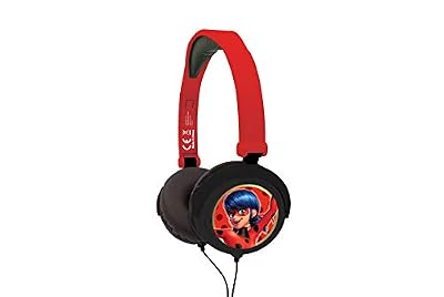 LEXIBOOK Miraculous Ladybug Casque Audio stéréo, Puissance sonore limitée, Pliable et Ajustable, Rouge, HP015MI