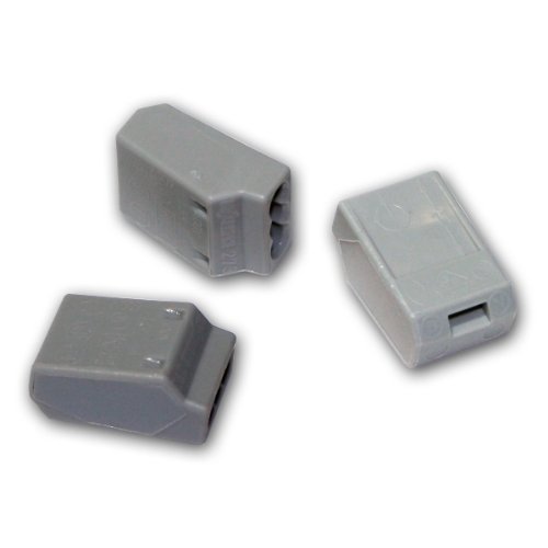 Preisvergleich Produktbild 50x WAGO Steckklemme 3x1,5 mm² Dosenklemmen grau