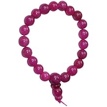 Mogul Interior Pink Stone Beaded Handmade Bracelet Yoga Energy Healing Wrist Bracelet Men Women