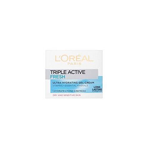 L`Oreal Triple Active Fresh Gel-Cream for Dry and Sensitive Skin 50ml