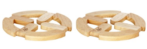 Set Topfuntersetzer aus Holz Durchmesser variabel von 180 auf 280 mm