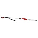 Potente batería de telescopio de tijeras cortasetos, batería: Litio 18 V/1,5 Ah, Tiempo de carga: 1h, velocidad sin carga: 1400rpm, longitud de corte: 410 mm, Diámetro de corte: 14 mm, distancia de dientes: 14 mm, extensión: aluminio, Altura de trabajo: 1,73 - 2,13 m, tiempo de trabajo: 30 - 35 min