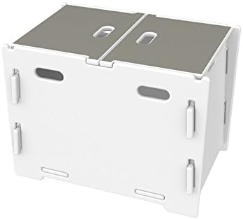 Legare Skateboard Storage Box, 60 x 42 x 44.2 cm, White/Titanium