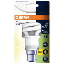 Preisvergleich Produktbild Osram Dulux Twist Energiesparlampe, B22D-Sockel, 20 Watt, Warmweiß - 2700K