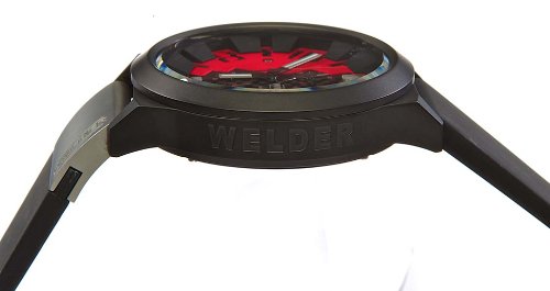 Welder by U-boat K35 Oversize Chronograph Black PVD Steel Mens Watch Red Dial K35-2501