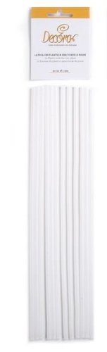 comprare on line DECORA Confezione Pioli per Torte, Plastica, Bianco prezzo