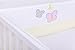 Produktbild Amilian® Bettumrandung Nest Kopfschutz Nestchen 420x30cm, 360x30cm, 210x30cm, 180x30 cm Weiß/Ecru 3 Schmetterlinge mit STICKEREI Bettnestchen Baby Kantenschutz Bettausstattung (420cm (für das Babybett 140x70cm- rundherum))