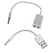 Price comparison product image MagiDeal 3.5mm Male AUX Audio Plug Jack to USB 2.0 Male Converter Cable Cord Mobile Phone Data Charging Cable+AUX Audio Music Y Splitter