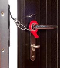 Secure-Ring Standard Security Door Chain - black (left hand)