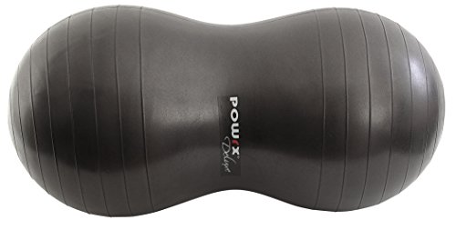 Peanut Ball / Gymnastikball / Gymball / Farbe: Anthrazit / Größe: 100 cm x 50 cm Physio Roll Rolle - 6