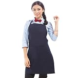 YLCJ Algodón Banda Ajustable Bolsillos para Mujer Delantal Profesional Duradero Chef de Cocina Babero Babero Hombre Delantal para cocinar Jardín Hornear BBQ Aceite Test-B 23x31 Pulgadas
