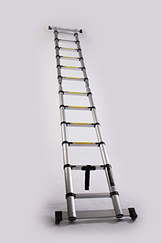 WORHAN® 3.2m TELESKOPLEITER 2 in 1 ANLEGELEITER KLAPPLEITER ALU TELESKOP LEITER MULTIFUNKTTIONS LEITER 320cm K3.2 (..3.2m B-Line+Tasche) - 4