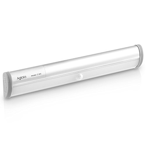 Aglaia LED Kabellos Schranklampe, automatische Innen-Sensorleuchte mit Bewegungsmelder, 10 Stück LEDs, Kaltweiß Licht Sensor Lampe für Schrank, Unter-Kabinett, Wandschrank - 5