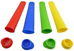 8 Pack Silicone Ice Pop Mould Set - Flexible &amp; Durable for Mess-Free Freezing &amp; Easy Cleanup - BPA Free, FDA Approved, Food Grade Silicone