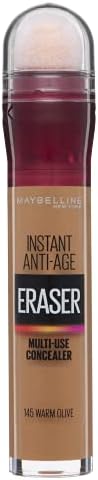 Maybelline New York, penna di copertura istantanea anti-età, correttore con micro applicatore, n. 145, oliva, 6, 8 ml