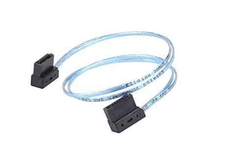 SilverStone SST-CP11 - SATA III 6 Gbps Kabel, ultra-dünn, um 90° abgewinkelte Anschlüsse, 30 cm, blau
