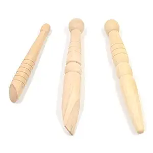 R A PRODUCTS Foot Leg Reflexology Wooden Needle Massage Stick For Relaxation And Acupuncture - 3 Pieces