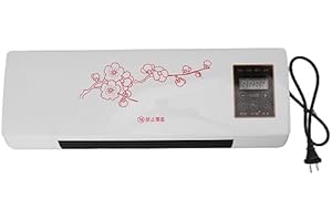 WIFEHELPER Wentylator Kurtyny Powietrznej do Montażu na ścianie, Przenośny Klimatyzator Nagrzewnicy Wszechstronna Chłodnica Powietrza o Niskim Poziomie Hałasu z Pilotem do Sypialni w łazience