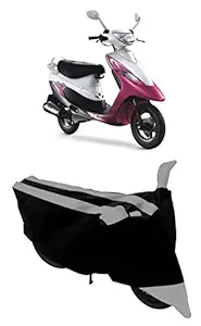 ZANTEX Presents Water Resistant Scooty Bike Cover Compatible with TVS Scooty Pep+ Dustproof Fabric (Grey)