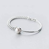Thumby S925 Silber Armband Weibliche Mode Künstliche Perlenarmband Persönlichkeit Gewebt Armband, 925er Silberarmband, Einheitsgröße