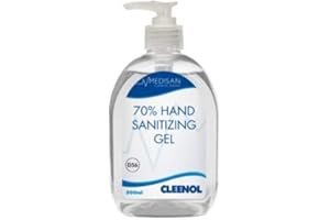 Cleenol 077137 Medisan 70% Hand Sanitizing Gel, 500ml, Pack of 6