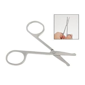 Safety Nose Vibrissa Nostril Ear Facial Hair Scissors - Image 2